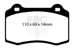 EBC Brakes - EBC Brakes UD592 Ultimax OEM Replacement Brake Pads - Image 1