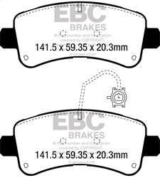 EBC Brakes - EBC Brakes DP43060R Yellowstuff Street And Track Brake Pads - Image 1