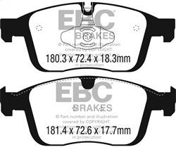 EBC Brakes - EBC Brakes UD1866 Ultimax OEM Replacement Brake Pads - Image 1