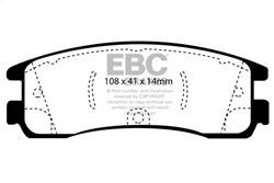 EBC Brakes - EBC Brakes DP61122 6000 Series Greenstuff Truck/SUV Brakes Disc Pads - Image 1