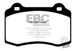 EBC Brakes - EBC Brakes DP61788 6000 Series Greenstuff Truck/SUV Brakes Disc Pads - Image 1