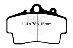 EBC Brakes - EBC Brakes DP41207R Yellowstuff Street And Track Brake Pads - Image 1