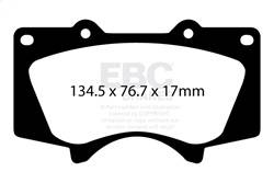 EBC Brakes - EBC Brakes DP41657R Yellowstuff Street And Track Brake Pads - Image 1