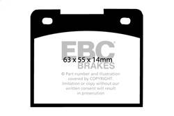 EBC Brakes - EBC Brakes DP4114R Yellowstuff Street And Track Brake Pads - Image 1