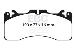 EBC Brakes - EBC Brakes DP41867R Yellowstuff Street And Track Brake Pads - Image 1