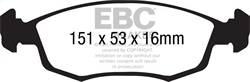 EBC Brakes - EBC Brakes DP31879C Redstuff Ceramic Low Dust Brake Pads - Image 1