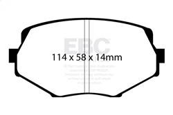 EBC Brakes - EBC Brakes DP31002C Redstuff Ceramic Low Dust Brake Pads - Image 1