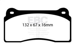 EBC Brakes - EBC Brakes DP41110R Yellowstuff Street And Track Brake Pads - Image 1