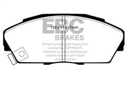 EBC Brakes - EBC Brakes DP4719/2R Yellowstuff Street And Track Brake Pads - Image 1