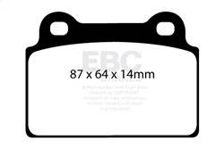 EBC Brakes - EBC Brakes DP41985R Yellowstuff Street And Track Brake Pads - Image 1