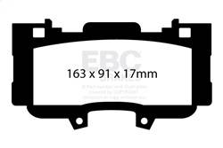 EBC Brakes - EBC Brakes DP33042C Redstuff Ceramic Low Dust Brake Pads - Image 1