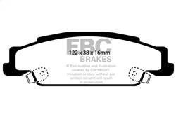 EBC Brakes - EBC Brakes DP31646C Redstuff Ceramic Low Dust Brake Pads - Image 1