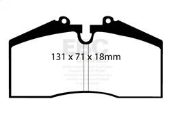 EBC Brakes - EBC Brakes DP3767C Redstuff Ceramic Low Dust Brake Pads - Image 1