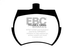 EBC Brakes - EBC Brakes DP4127R Yellowstuff Street And Track Brake Pads - Image 1