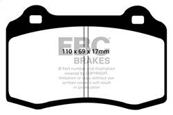 EBC Brakes - EBC Brakes DP41031R Yellowstuff Street And Track Brake Pads - Image 1