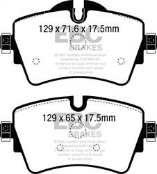 EBC Brakes - EBC Brakes UD1801 Ultimax OEM Replacement Brake Pads - Image 1