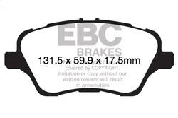 EBC Brakes - EBC Brakes UD1730 Ultimax OEM Replacement Brake Pads - Image 1