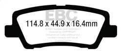 EBC Brakes - EBC Brakes DP33012C Redstuff Ceramic Low Dust Brake Pads - Image 1