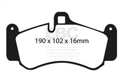 EBC Brakes - EBC Brakes DP31516C Redstuff Ceramic Low Dust Brake Pads - Image 1