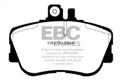 EBC Brakes - EBC Brakes DP3962C Redstuff Ceramic Low Dust Brake Pads - Image 1