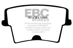 EBC Brakes - EBC Brakes DP31722/2C Redstuff Ceramic Low Dust Brake Pads - Image 1