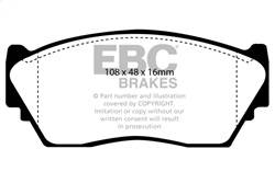 EBC Brakes - EBC Brakes DP2892 Greenstuff 2000 Series Sport Brake Pads - Image 1