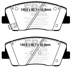 EBC Brakes - EBC Brakes UD2117 Ultimax OEM Replacement Brake Pads - Image 1