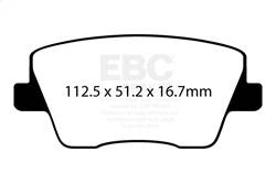 EBC Brakes - EBC Brakes UD2212 Ultimax OEM Replacement Brake Pads - Image 1