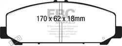 EBC Brakes - EBC Brakes UD1286 Ultimax OEM Replacement Brake Pads - Image 1