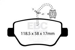 EBC Brakes - EBC Brakes DP32258C Redstuff Ceramic Low Dust Brake Pads - Image 1