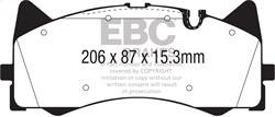 EBC Brakes - EBC Brakes DP32298C Redstuff Ceramic Low Dust Brake Pads - Image 1