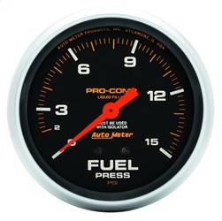 AutoMeter - AutoMeter 5413 Pro-Comp Liquid-Filled Mechanical Fuel Pressure Gauge - Image 1