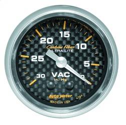 AutoMeter - AutoMeter 4784 Carbon Fiber Mechanical Vacuum Gauge - Image 1