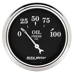 AutoMeter - AutoMeter 1727 Old Tyme Black Oil Pressure Gauge - Image 1