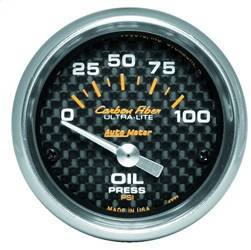 AutoMeter - AutoMeter 4727 Carbon Fiber Electric Oil Pressure Gauge - Image 1