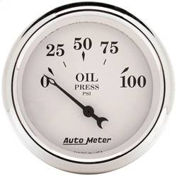 AutoMeter - AutoMeter 1628 Old Tyme White Electric Oil Pressure Gauge - Image 1