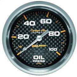 AutoMeter - AutoMeter 4821 Carbon Fiber Mechanical Oil Pressure Gauge - Image 1