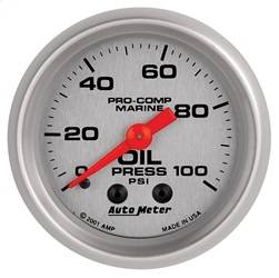 AutoMeter - AutoMeter 200790-33 Marine Mechanical Oil Pressure Gauge - Image 1