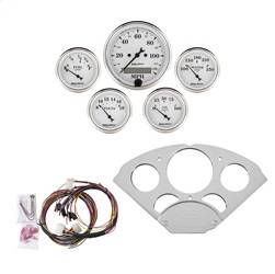 AutoMeter - AutoMeter 7033-OTW Old Tyme White 5 Gauge Set MPH/OilP/Water/Volt/Fuel - Image 1