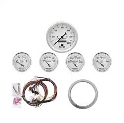 AutoMeter - AutoMeter 7034-OTW Old Tyme White 5 Gauge Set MPH/OilP/Water/Volt/Fuel - Image 1