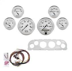 AutoMeter - AutoMeter 7047-OTW Old Tyme White 6 Gauge Set RPM/MPH/Fuel/Oil/Wtr/Bat - Image 1