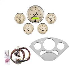 AutoMeter - AutoMeter 7033-AB Antique Beige 5 Gauge Set MPH/OilP/Water/Volt/Fuel - Image 1