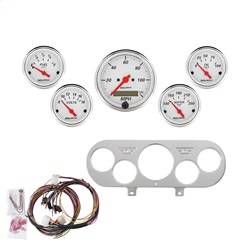 AutoMeter - AutoMeter 7044-AW Artic White 5 Gauge Set MPH/OilP/Water/Volt/Fuel - Image 1