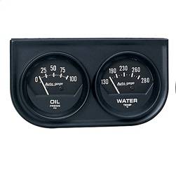 AutoMeter - AutoMeter 2345 Autogage Black Oil/Water Black Console - Image 1