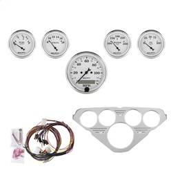 AutoMeter - AutoMeter 7036-OTW Old Tyme White 5 Gauge Set MPH/OilP/Water/Volt/Fuel - Image 1