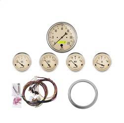 AutoMeter - AutoMeter 7034-AB Antique Beige 5 Gauge Set MPH/OilP/Water/Volt/Fuel - Image 1