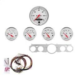 AutoMeter - AutoMeter 7035-AW Artic White 5 Gauge Set MPH/OilP/Water/Volt/Fuel - Image 1