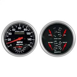 AutoMeter - AutoMeter 3505 Sport-CompQuad Gauge/Tach/Speedo Kit - Image 1