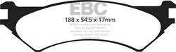 EBC Brakes - EBC Brakes DP61787 6000 Series Greenstuff Truck/SUV Brakes Disc Pads - Image 1