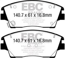 EBC Brakes - EBC Brakes UD1847 Ultimax OEM Replacement Brake Pads - Image 1